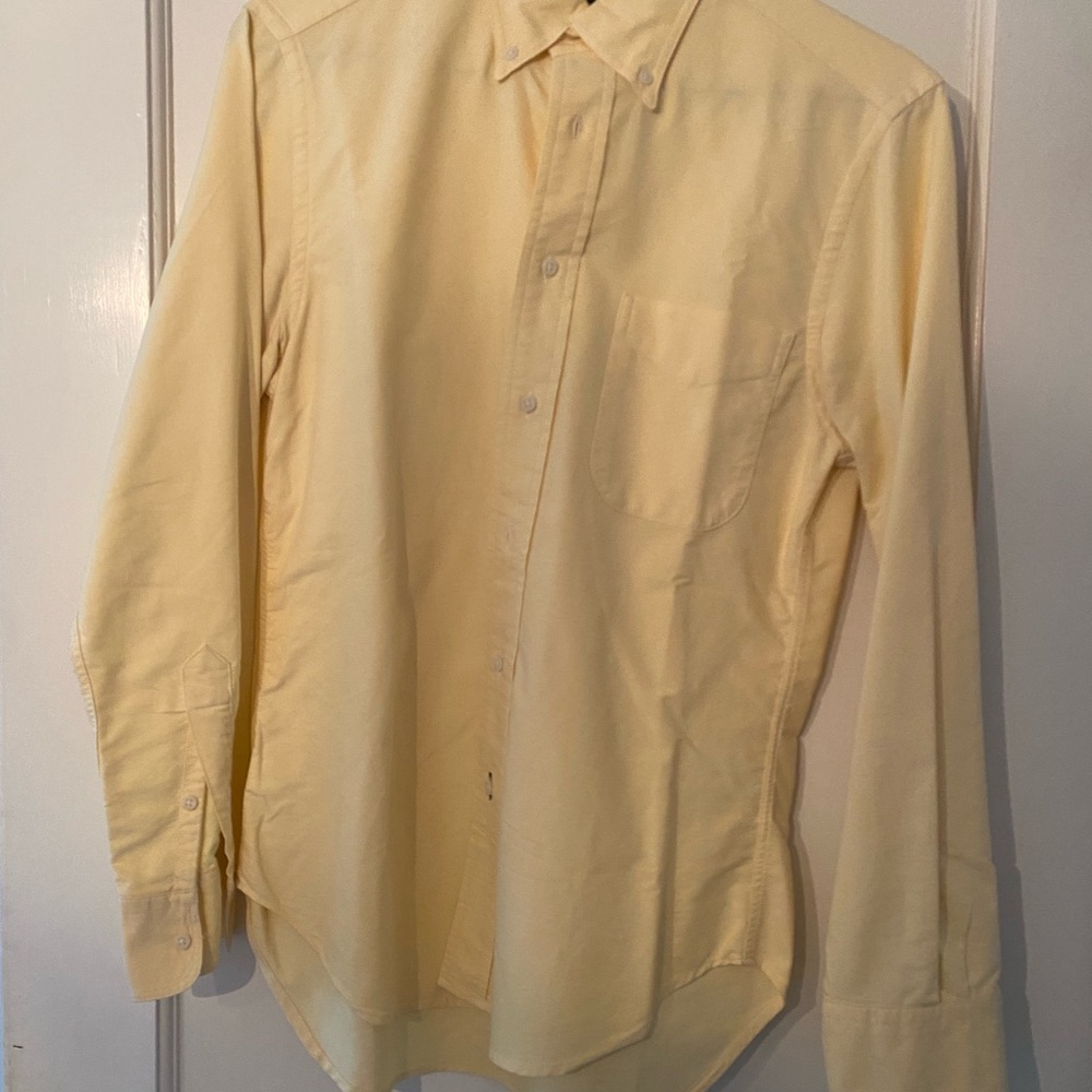 Gitman Brothers Yellow Casual Button Down Shirt